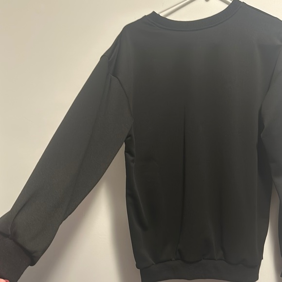 NWOT Black Graphic Attitude Sweatshirt - Picture 2 of 2